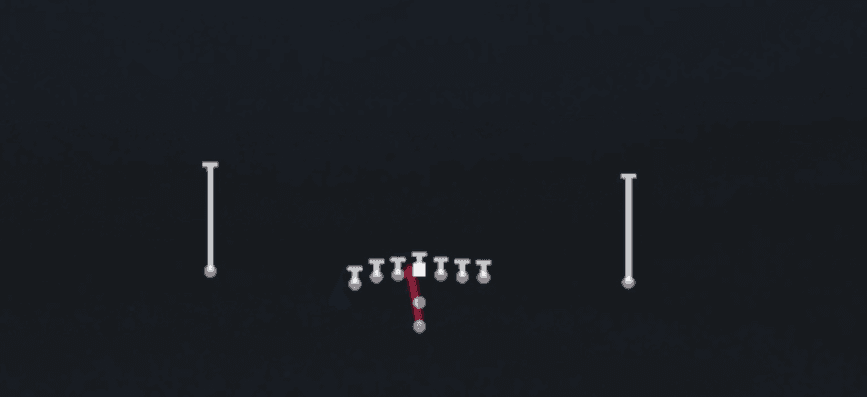 Play diagram for HB Zone Wk from Pistol U Off in Madden 27