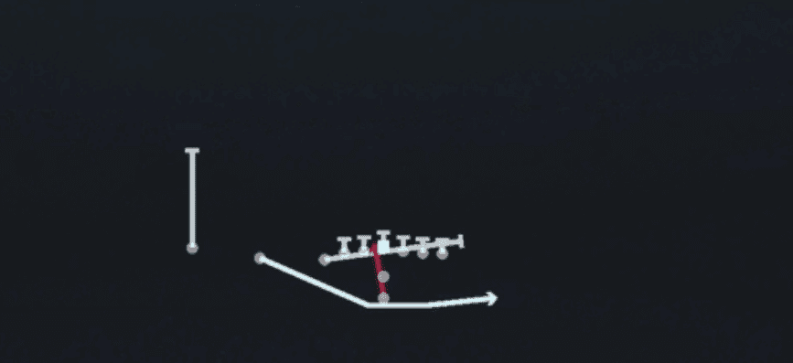 Play diagram for Orbit HB Split Zone from Pistol U Off Trips in Madden 27