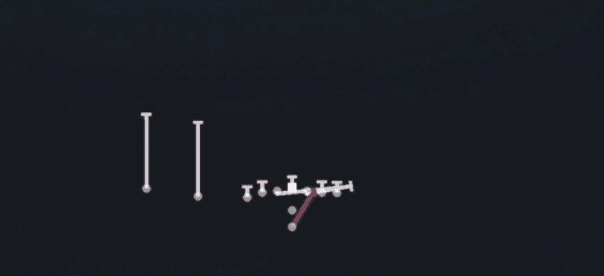 Play diagram for Strong Power from Pistol U Off Trips in Madden 27