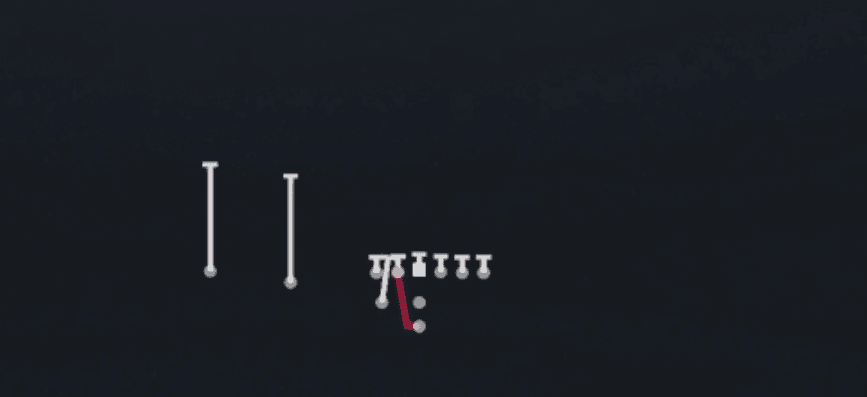 Play diagram for HB Slam from Pistol Weak Slot in Madden 27