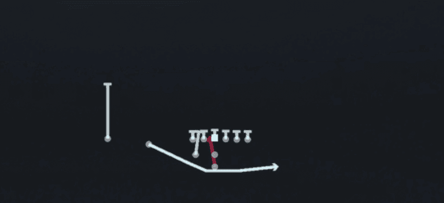Play diagram for Orbit HB Zone Wk from Pistol Weak Slot in Madden 27