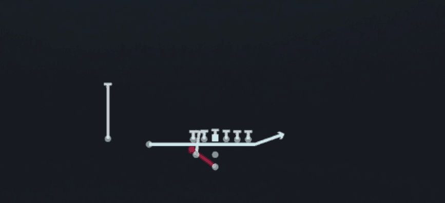 Play diagram for Zone Fake Jet from Pistol Weak Slot in Madden 27