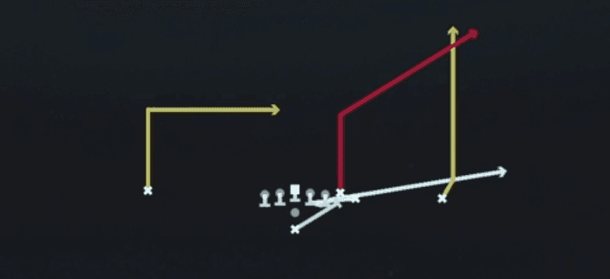 Play diagram for PA Power O from Pistol Wing in Madden 27