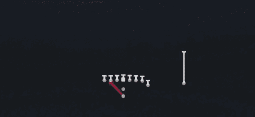 Play diagram for HB Zone Wk from Pistol Wing Tight Z in Madden 27