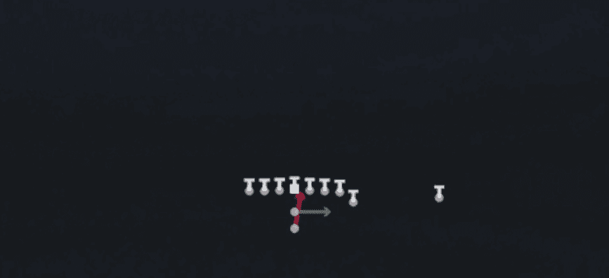 Play diagram for Read Option from Pistol Wing Tight Z in Madden 27