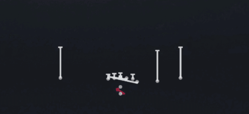 Play diagram for Counter Y from Pistol Y Off Trips in Madden 27