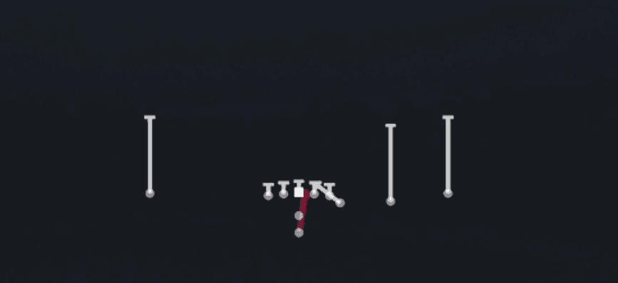 Play diagram for HB Dive from Pistol Y Off Trips in Madden 27