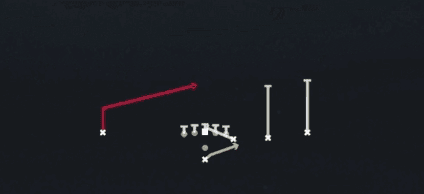 Play diagram for Stretch Alert X Lookie from Pistol Y Off Trips in Madden 27