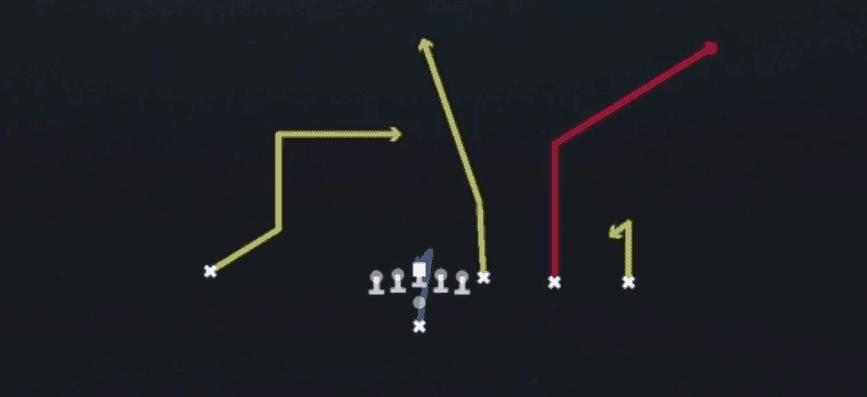 Play diagram for Smash from Pistol Y Trips in Madden 27