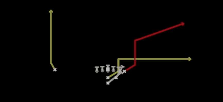 Play diagram for PA Looch Special from Power I Strong in Madden 27