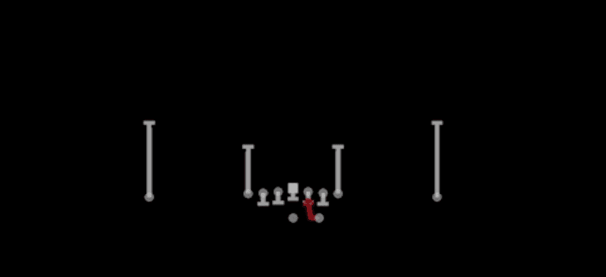 Play diagram for HB Draw from Shotgun Ace in Madden 27