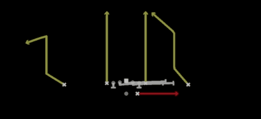 Play diagram for HB Slip Screen from Shotgun Ace in Madden 27