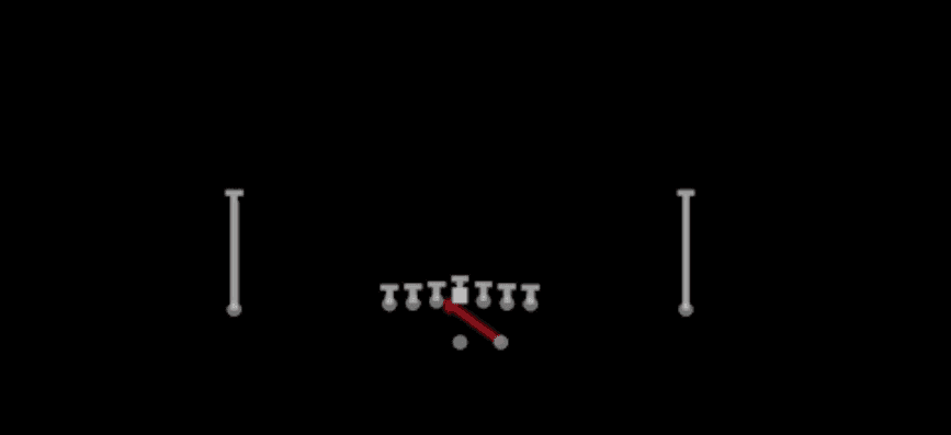 Play diagram for Inside Zone from Shotgun Ace in Madden 27