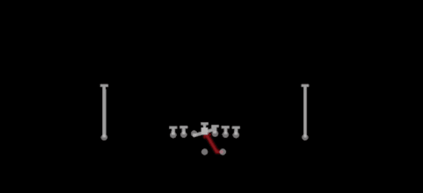 Play diagram for 0 1 Trap from Shotgun Ace in Madden 27
