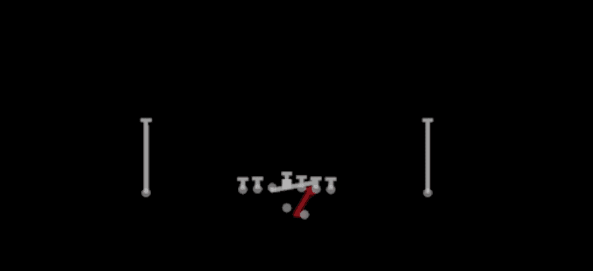 Play diagram for HB Punch from Shotgun Ace Offset in Madden 27