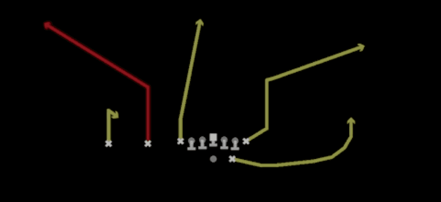 Play diagram for Smash from Shotgun Ace Slot in Madden 27