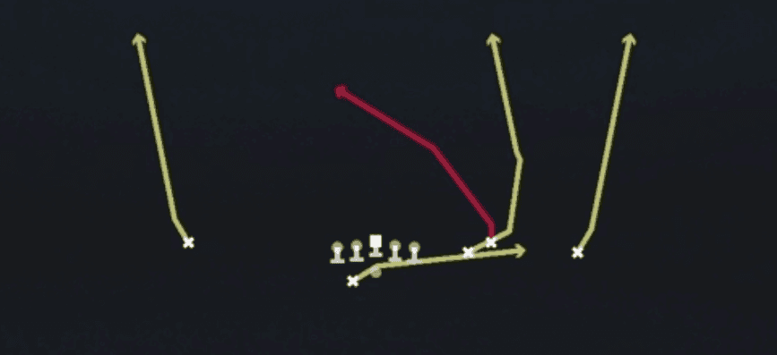 Play diagram for PA Verticals from Shotgun Box Offset Wk in Madden 27