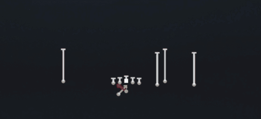 Play diagram for Read Option from Shotgun Box Offset Wk in Madden 27