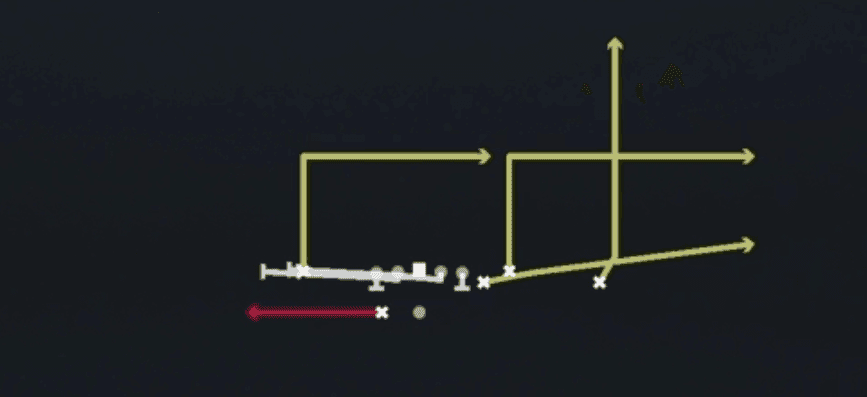 Play diagram for HB Slip Screen from Shotgun Box Y Off in Madden 27