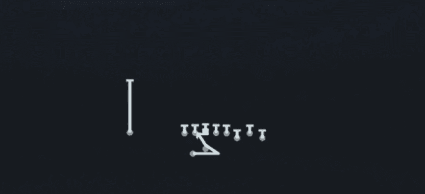 Play diagram for SFT Bounce Zone Wk from Shotgun Bunch Offset Close in Madden 27