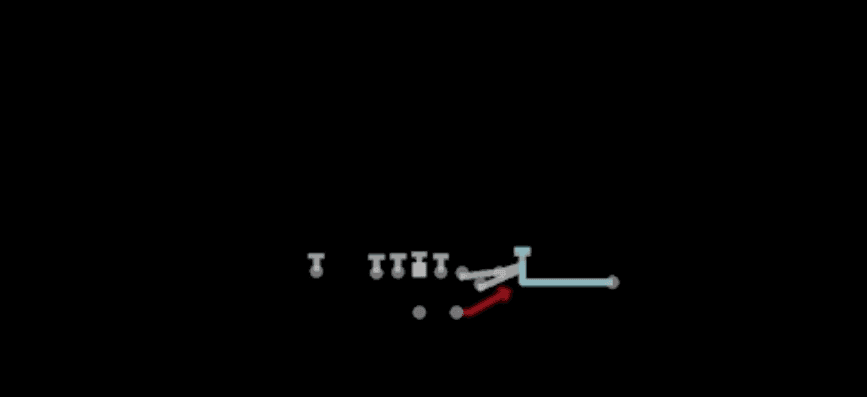 Play diagram for Corndog Toss from Shotgun Bunch Str Nasty in Madden 27