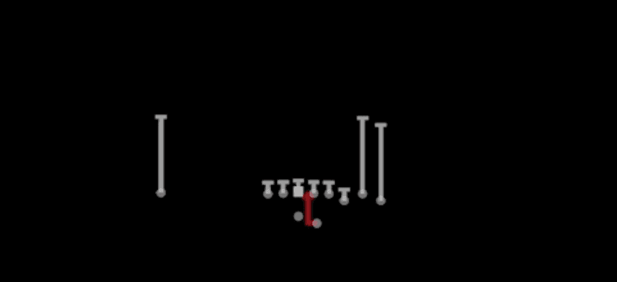 Play diagram for Duo from Shotgun Bunch Str Offset in Madden 27