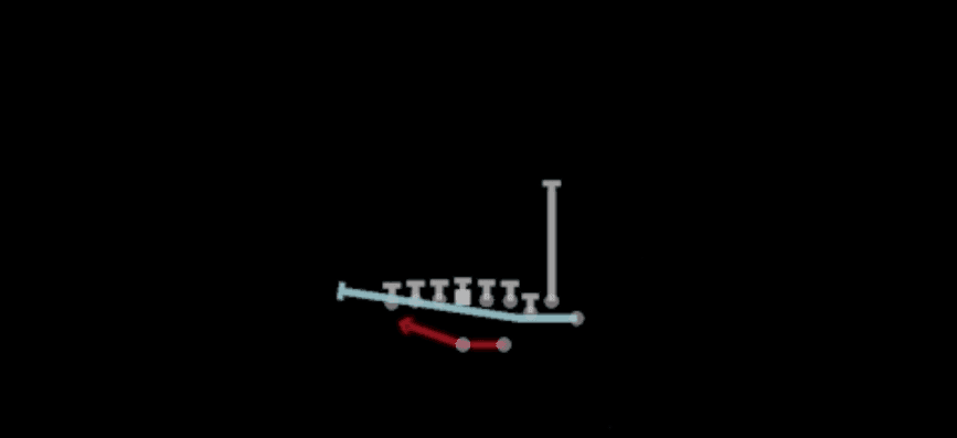 Play diagram for Mtn Lead Outside Zone from Shotgun Bunch TE Str in Madden 27