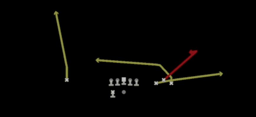 Play diagram for Slot Hook from Shotgun Bunch Wide in Madden 27