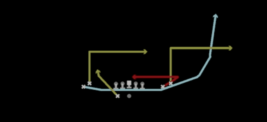 Play diagram for Cheat Flood Switch from Shotgun Bunch Wide Nasty in Madden 27
