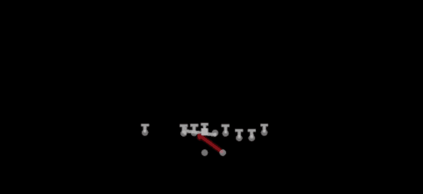 Play diagram for 45 Quick Base from Shotgun Cluster HB Str in Madden 27
