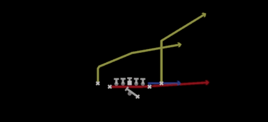 Play diagram for PA Slide from Shotgun Deuce Close in Madden 27