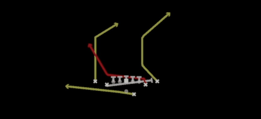 Play diagram for PA Y Leak from Shotgun Deuce Close in Madden 27