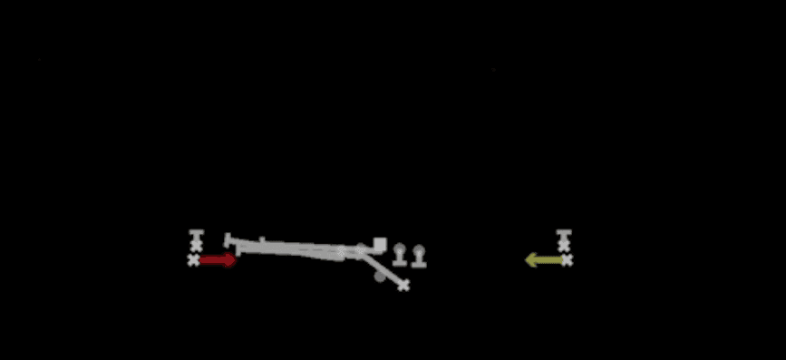 Play diagram for PA Jailbreak Screen from Shotgun Double Stack in Madden 27
