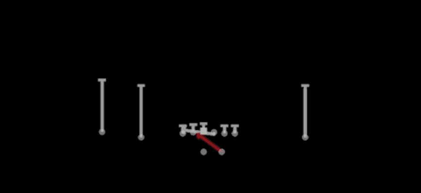 Play diagram for 45 Quick Base from Shotgun Doubles in Madden 27