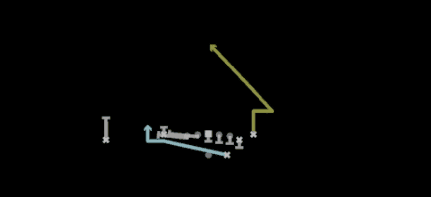 Play diagram for Mtn HB Slot Screen from Shotgun Doubles Flex Y Off Close in Madden 27