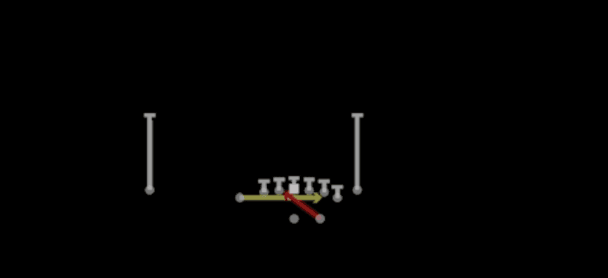 Play diagram for Zone Fake Jet from Shotgun Doubles Flex Y Off Close in Madden 27