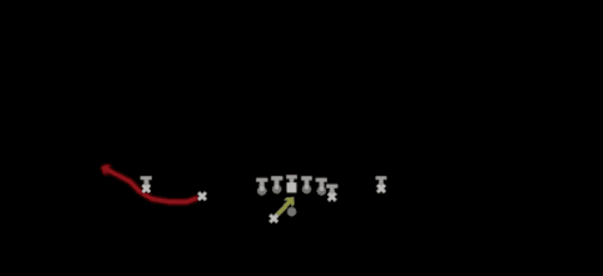 Play diagram for RPO Read Bubble from Shotgun Doubles Off Close Wk in Madden 27