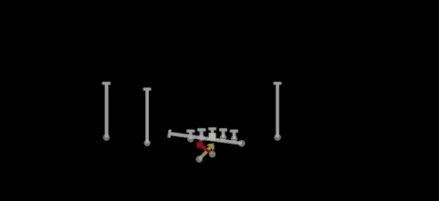 Play diagram for Y Lead Read Option from Shotgun Doubles Off Close Wk in Madden 27
