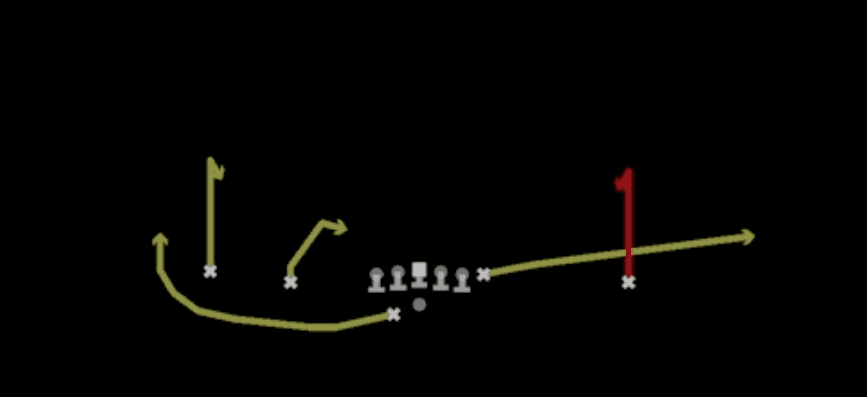 Play diagram for Curls from Shotgun Doubles Offset Wk in Madden 27