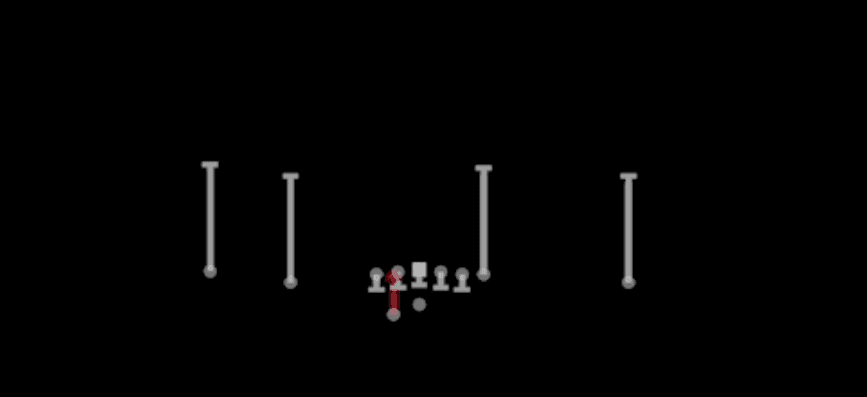 Play diagram for HB Draw from Shotgun Doubles Offset Wk in Madden 27