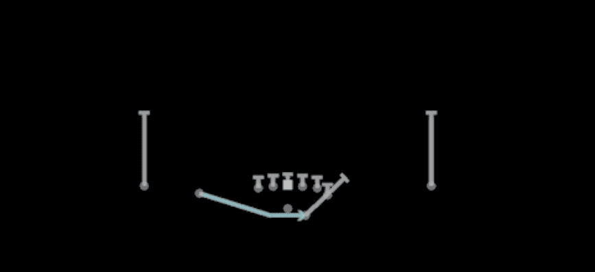 Play diagram for Mtn WR Sweep from Shotgun Doubles Y Off in Madden 27