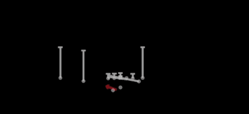 Play diagram for Counter Y from Shotgun Doubles Y Off Nasty in Madden 27
