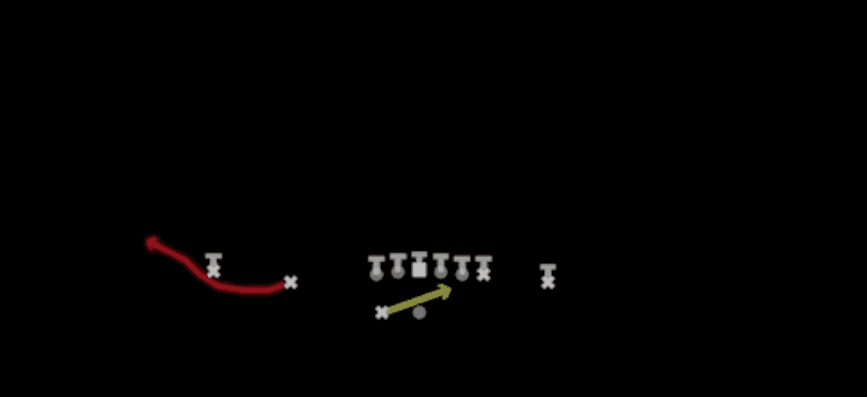 Play diagram for RPO Read Bubble from Shotgun Doubles Z Close Wk in Madden 27