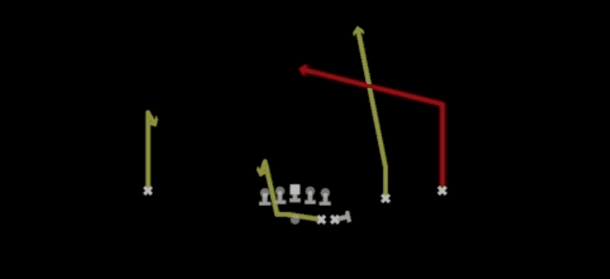 Play diagram for PA Fin from Shotgun Duo Slot Open in Madden 27