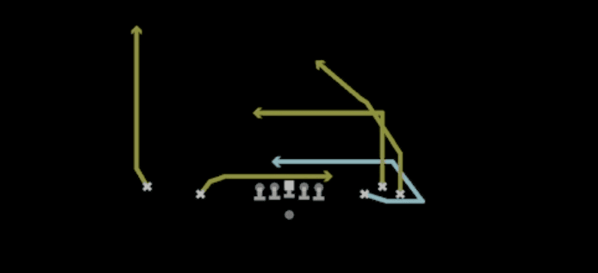 Play diagram for Cheat Mesh from Shotgun Empty Bunch Open in Madden 27