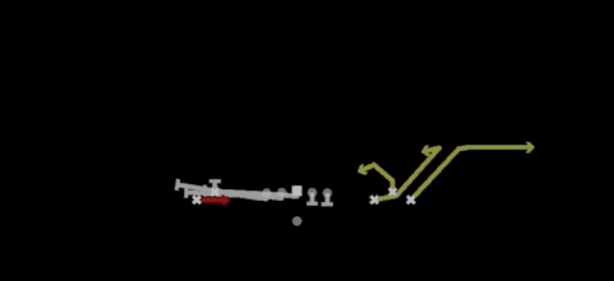 Play diagram for Jailbreak Screen from Shotgun Empty Bunch Wide in Madden 27