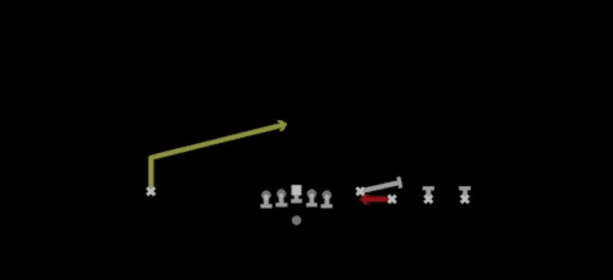 Play diagram for WR Screen from Shotgun Empty Quads in Madden 27
