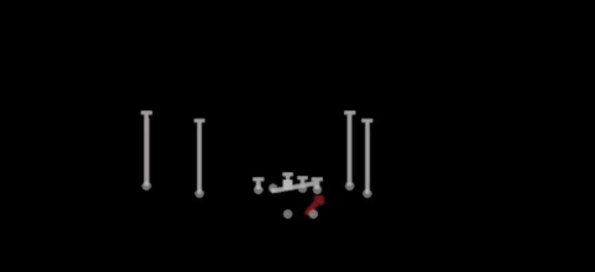 Play diagram for HB Counter from Shotgun Flanker Close in Madden 27