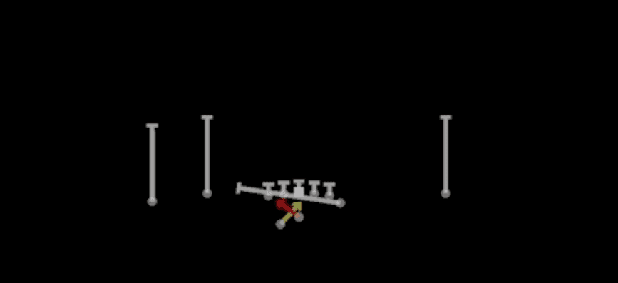 Play diagram for Y Lead Read Option from Shotgun Flex Y Off Wk in Madden 27