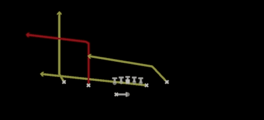 Play diagram for PA Slide from Shotgun Normal Off Close Wk in Madden 27